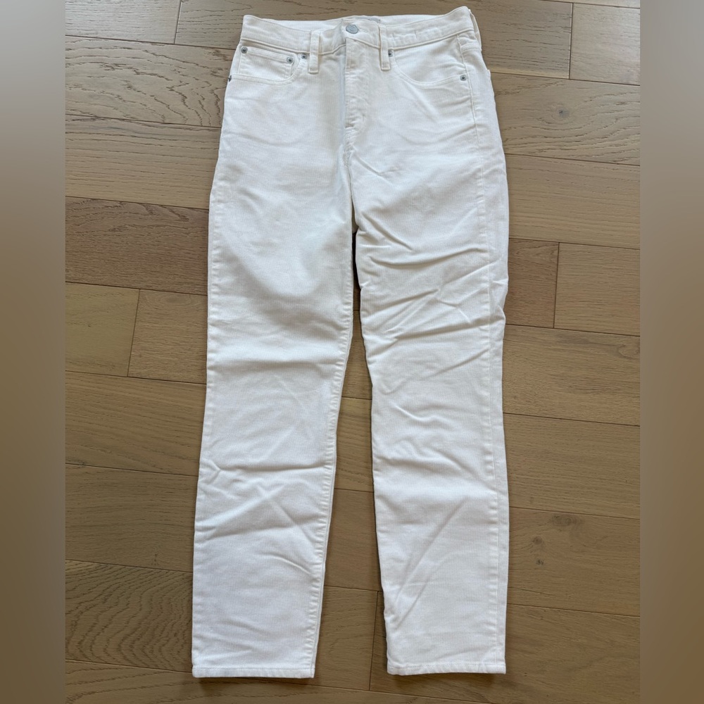 Women’s J.Crew Vintage Slim Straight Corduroy White Pants